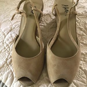 J Jill suede wedges, size 8 1/2